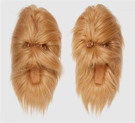 original gucci slippers for ladies|Gucci chewbacca slippers.